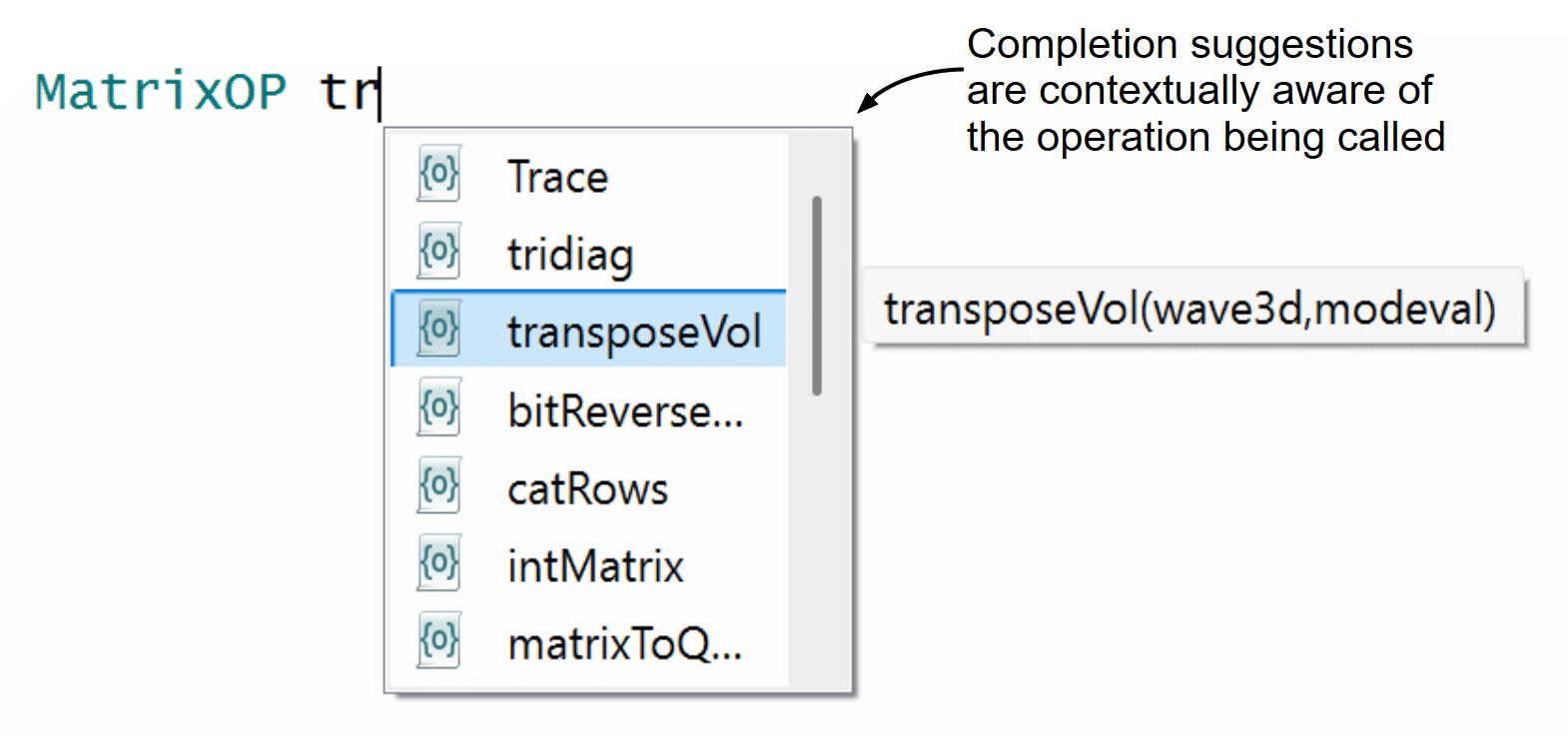 improved code completion