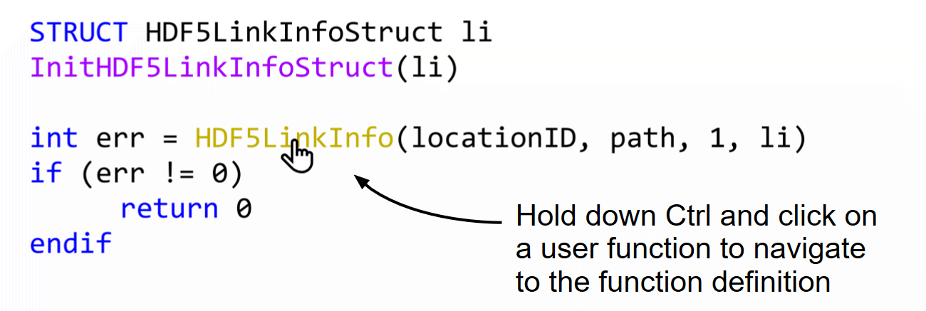 jump to called function with Ctrl+click