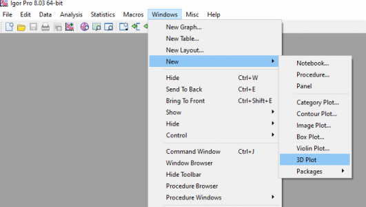 screenshot 3D plot menu