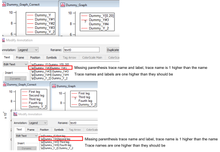 Legend code and text after truncating duplicate traces