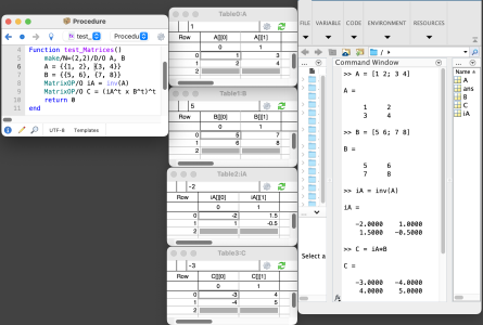 Igor Pro versus MatLab Matrices